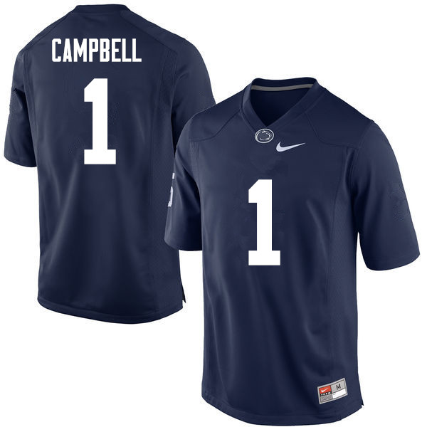 Men Penn State Nittany Lions #1 Christian Campbell College Football Jerseys-Navy